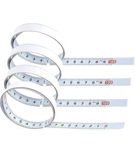 TAIHOBO 4PCS Mètre à Ruban Auto-adhésif, 1m/2m Mètre Ruban Adhésif en Acier au Carbone, Règle Métrique pour Menuiserie et Machines (Gauche à Droite TAIHOBO 4PCS Mètre à Ruban Auto-adhésif, 1m/2m Mètre Ruban Adhésif en Acier au Carbone, Règle Métrique pour Menuiserie et Machines (Gauche à Droite