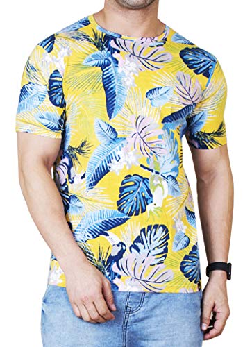 Buy Veirdo Men's Cotton Floral Print T 