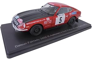 OPO 10 - Coche en Miniatura 1/24 Compatible con Datsun Fairlady 240Z Rally 1972 - Hachette Japon VQJ194