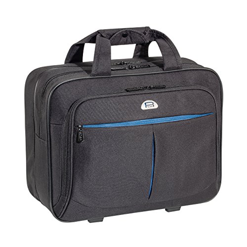 PEDEA Business Laptop-Rollkoffer Premium-Air Trolley Rollkoffer Koffer Reisekoffer Tasche inkl  Fach f  r Notebooks bis 17 3 Zoll  43 9 cm   schwarz