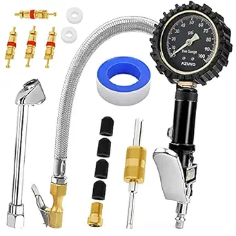 AZUNO Tire Inflator with Pressure Gauge