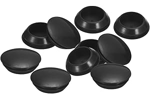 QUARKZMAN 10Pz Tappi in Silicone, Tappi in Gomma in Silicone Tappo Fori 28-30mm, Tappi Copriforo per Tubi Metallici, Tappo in Gomma da Laboratorio Mobili, Nero