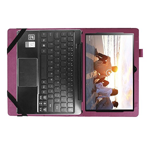 AVIDET Lenovo Miix 310 Hülle Case Etui Tasche, Ledertasche Schutzhülle Bumper Hüllen Tasche Leder Hülle Ultra Slim Lederhülle Flip Case Etui für Lenovo Miix 310 (Lila) - 2