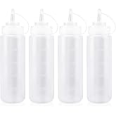 Bouteille à Sauce Plastique, Bouteilles Squeezie de Condiment, Flacon Vide avec Bouchon Torsadé, De Miel Ketchup Sauce Vinaigre Distributeur avec Entonnoir en Silicone - 500Ml Bouteille à Sauce Plastique, Bouteilles Squeezie de Condiment, Flacon Vide avec Bouchon Torsadé, De Miel Ketchup Sauce Vinaigre Distributeur avec Entonnoir en Silicone - 500Ml