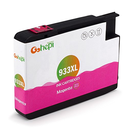 Gohepi 932XL/933XL Kompatibel für Druckerpatronen HP 932XL 933XL, 2 Schwarz/Blau/Rot/Gelb 5er-Pack Arbeiten mit HP Officejet 6600 6700 6700 premium 6100 7612 7110 7610 Patronen - 5