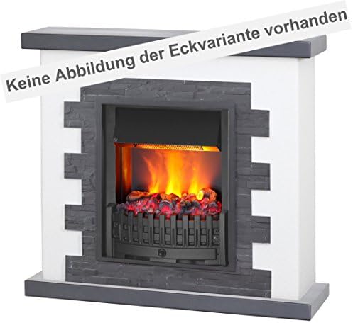 Muenkel Design Livanto [Electric Corner Fireplace Opti-Myst Country Style with Black Slate Dressed]: Danville Black