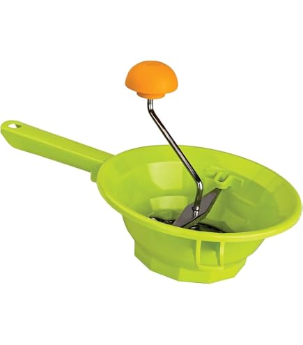Moulin à Purée Fackelmann Avec 3 Paniers - INOX Et Plastique, Idéal Légumes, Fruits, Aliments Bébé, Passe Lave-vaisselle