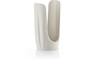 Guzzini - Tierra, Portabicchieri in Plastica Riciclata - Bianco Latte, ø9,5 x h18,5 cm - 197600156