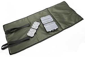 Anlayliay Carp Fishing Quick Fish Folding Unhooking Mat 3-Layer Folding Fish Sponge Pad Multi- Cushion Protection Cushion + Fishing Fait Storage Box Set Foldable Carp Fishing Mat Kits