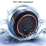 Bluetooth Ducha altavoz, Dland impermeable a prueba de choques de altavoces estéreo inalámbrico Bluetooth incorporado Mini Mic para parejas con altavoz portátiles Corriente radio FM con todos los smartphones inalámbrico con altavoz - Música y diversión Indoor & Outdoor