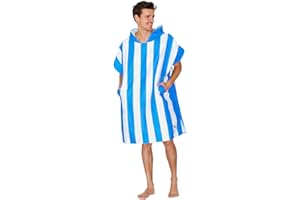 Dock & Bay Adult Poncho - Hooded Towel with Deep Pockets, Changing Robe - For Beach & Pool - Super Absorbent, Quick Dry - Compact, Lightweight - Includes Bag - Variable Sizes