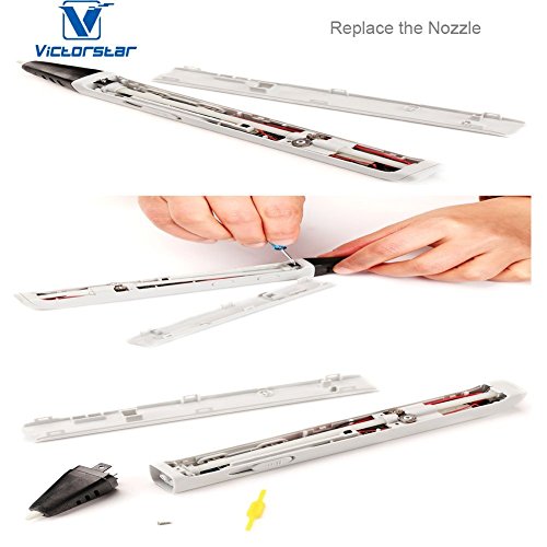 VICTORSTAR @ 3D Drucken Stift – Tragbare RP600A – Gelb / Version 4 Generationen macht 4 Grössere Verbesserungen und bessere Funktionen für 3D Zeichnen und Kritzeln / 3D-Pen + Power Adapter + ABS Filaments + Manul + Plastic Schraubendreher / Erstaunlicher Geschenk für Kinder - 7