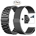 Produktbild Galaxy Watch 46mm/Gear S3 Frontier/Classic Watch Armband, VIGOSS 22mm Silber voll magnetischer Schlaufe, Mailänder Edelstahl Armband Uhrenarmband für Samsung Gear S3 Watch (Metall+Mesh, Schwarz)