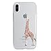 Produktbild Sycode Durchsichtig Hülle für iPhone X,Kreativ Hülle für iPhone X,Karikatur Orange Giraffe Muster Transparent Crystal Clear TPU Handyhülle Schutzhülle Backcover Bumper Ultradünne Klar Weich Silikon Schutzhülle Gel Tasche Etui Case Cover für iPhone X