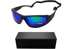 TERAISE Lunettes de moto de sécurité lunettes de ski de sécurité Lunettes de soleil anti-buée anti-poussière de protection anti-vent UV400 réglables pour divers sports de plein air(Green)