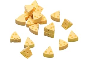 JIHUOO Mini Fromages Figurines Réaliste 30pcs Jaune Accessoires de Cuisine