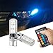Produktbild 2X T10 Auto LED RGB Birne mit Fernbedienung, TKSTAR T10 6SMD 5050 RGBW LED Auto Innenleseleuchten Auto Atmosphäre Licht Super Helle 16-Farbwechsel
