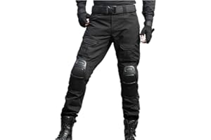 WISEONUS Multi-Poche Pantalons de Service Tir au Fusil de Peinture Pantalon Tactique BDU Pantalon Airsoft avec genouillères