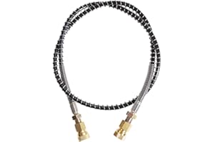 Kaneorooir High Pressure Hose with Spring Wrapped 100cm Long PCP Pneumatics Air Refilling Pump Nylon Black Hose