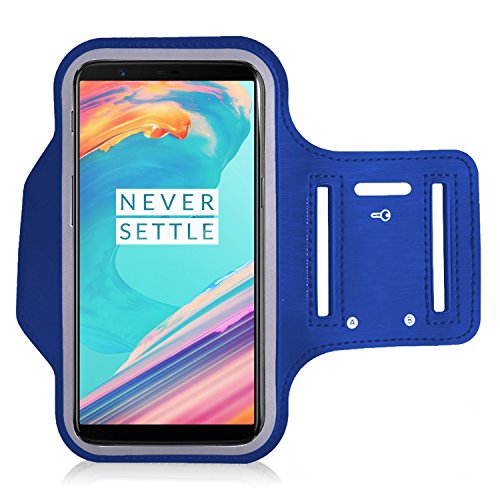 OnePlus 5T Armband - for Running, Biking, Hiking, Canoeing, Walking, Horseback Riding and other Sports By KP TECHNOLOGY (BLUE)
