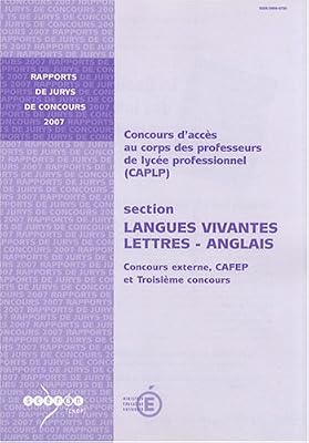 CAPLP langues vivantes - lettres - anglais : Concours externe, CAFEP et troisième concours