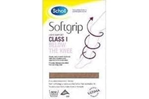 Scholl Softgrip Light Support Class I Compression Stockings for Women - Below The Knee, Closed Toe - Natural, Medium, Stockings for Travel, Varicose Veins, Swelling Relief