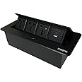 Audiovan Tech Conference Table Connectivity Box,Interconnection Boxes,Cable Connection Box Office Table Socket with 3 Power Socket 2 USB 18 WATT A + C TYPE