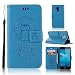 Produktbild LMAZWUFULM Hülle für Honor 5C / Huawei 7 Lite/Huawei GT3 (5,2 Zoll) PU Leder Magnetverschluss Brieftasche Lederhülle Eule und Traumfänger Muster Standfunktion Ledertasche Flip Cover Blau