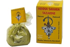HORUS ARTESANÍA DE EGIPTO Henné Sahara Tazarine -Lawsonia Inermis - Couleur naturelle et pure pour cheveux et corps 100 % naturelle