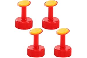 DINGLONG HOME Arroseur Bouchon de Bouteille 4 pcs, Bouteille Arrosoir Plastique Arrosage Sprinkler,Plantes Bouteilles d'eau Outils D'arrosage De Fleurs,Vase d'arrosage Bouilloire Pomme de Douche Outils (rouge)
