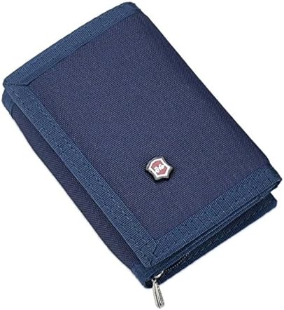 New Mens Blue Canvas Trifold Wallets Purse with id window