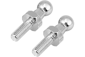 SUUONEE Bullone a sfera, 2 pezzi auto ferro palla Stud Bolt M6 per gas puntoni palla finito Bonnet