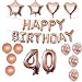 Produktbild Crazy-M 40 Geburtstag Dekorationen Kit Folienballon 40 Geburtstag Dekorationen Rosegold für Mädchen Birthday Party Supplies Alles Gute zum Geburtstag Konfetti Happy Birthday 40 Buchstaben Banner,