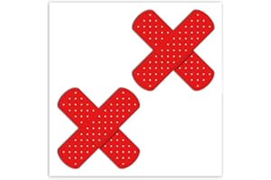 SkinoEu® 2 x Adesivi Vinile Stickers Bandage Divertente Cerotto Cerotti Croce Decal Decalcomania Autoadesivi per Tuning Car Moto Finestrìno Rally Pista Casco Scooter Bici Camper Motociclo Laptop B 177