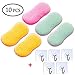 Produktbild Mikrofaser Schwämme Küche, Jestool 5pcs Multifunktions-Doppelseitiger Topfreiniger Scrub Schwamm Gebogenes Design Ideal für Pfannen Töpfe Schüssel Kochgeschirr mit 5pcs Haken Selbstklebende