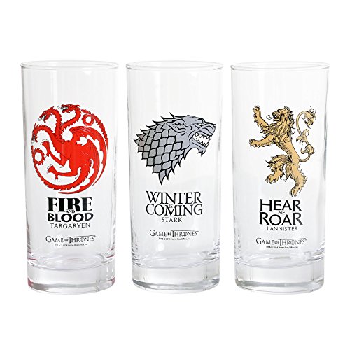 ABYstyle - GAME OF THRONES - 3er Set Gläser Stark, Targaryen und Lannister