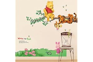 KIBI STORE Kibi Disney - Adesivo da Parete Winnie the Pooh e Amici Adesivi Murali Winnie the Pooh Stickers Murali Winnie the Pooh Stickers Murali Camerette Bimbi disney Adesivi Muro Winnie Pooh