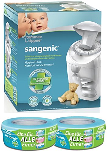 Preisvergleich Produktbild Sangenic Windeltwister MK4 Hygiene Plus+ Windeleimer inkl. 2 Nachfüllkassetten