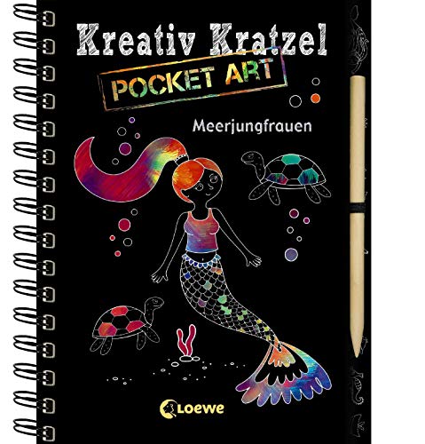 Preisvergleich Produktbild Kreativ-Kratzel Pocket Art: Meerjungfrauen (Kreativ-Kratzelbuch)