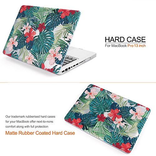 iDOO MacBook Schutzhülle / Hard Case Cover Laptop Hülle [Für MacBook Pro 13 Zoll – mit CD-Laufwerk: A1278] – matt, tropische Palmen - 2