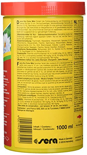 sera 07052 KOI Color Mini 1000 ml (2 mm) das Farbfutter für die optimale Farbentwicklung von Koi bis 12 cm - 4