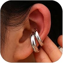 Ear cuff chunky | Zilver kleurige ear cuffs | Shop bij