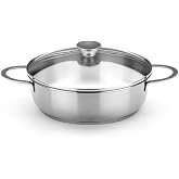 BRA Ancora | Rustidera, Stainless steel 18/10 | With glass lid, suitable for all types of cookers, including induction