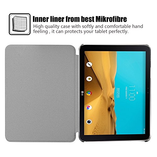 tinxi® Kunstleder Tasche für LG G Pad II 10,1 / LG G Pad 2 10,1 V940 10,1 zoll (25,65 cm) Tasche Cover Folio Etui Hülle Case Flipcase Schutz mit Standfunktion Auto Schlaf /Wach Funktion dunkelblau (NICHT für LG G Pad 10,1) - 6