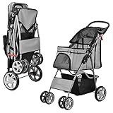 [pro.tec] Hundewagen Pet Stroller Hundebuggy Regenschutz zum...