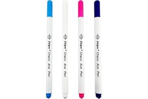 GENERIC Water Erasable Fabric Marking Pens, 4Pcs Water Soluble Pen for Quilting, Sewing, Dressmaking, Auto-Vanishing Ink Fabric Marker for Temporary Marking, Disappearing Ink Pen for Tracing Patchwork