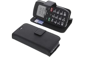 foto-kontor Funda Compatible con Artfone C1+ / C1 Plus Estilo Libro Negra Protectora