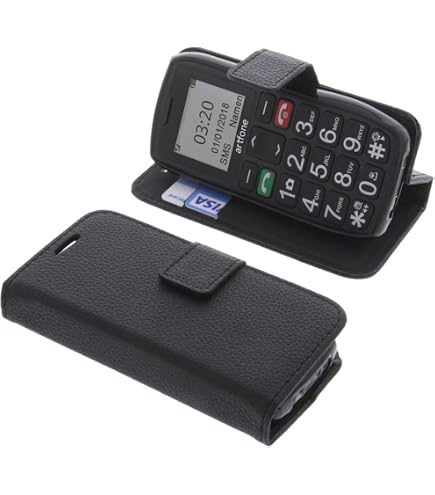 JIUNINE Housse Antichoc Oxford Pour Téléphones Seniors 3,5-4" (TOKVI T201, Doro 2404, Energizer E13…) - Clip Ceinture & Mousqueton
