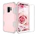 Produktbild Girlyard Tough Armor Hülle für Galaxy S9 Plus Hybrid 3 in 1 Vorne und Hinten Bumper Schutz, Weich Silikon mit Hart PC Full Cover High Impact Defender Anti-Kratzer Stoßfest für Samsung Galaxy S9 Plus - Rose Gold + Grau