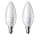 PHILIPS 2.7W E14 LED Warm White/Golden Yellow LED Candle Bulb, Pack of 2 (929001141713)